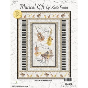Musical Gift Throw Free Quilt Pattern