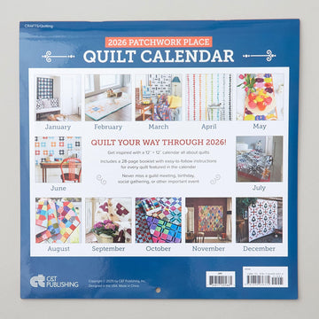 2026 Patchwork Place Quilt Calendar