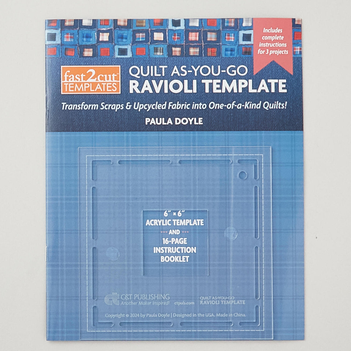 fast2cut Quilt-As-You-Go- Ravioli Template