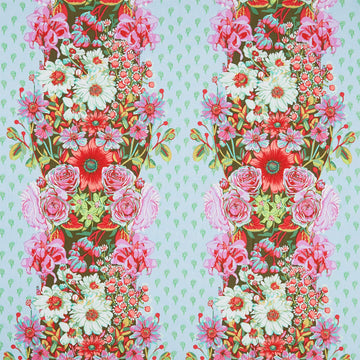 Perennial Borders - Beata's Garden Seafoam Yardage