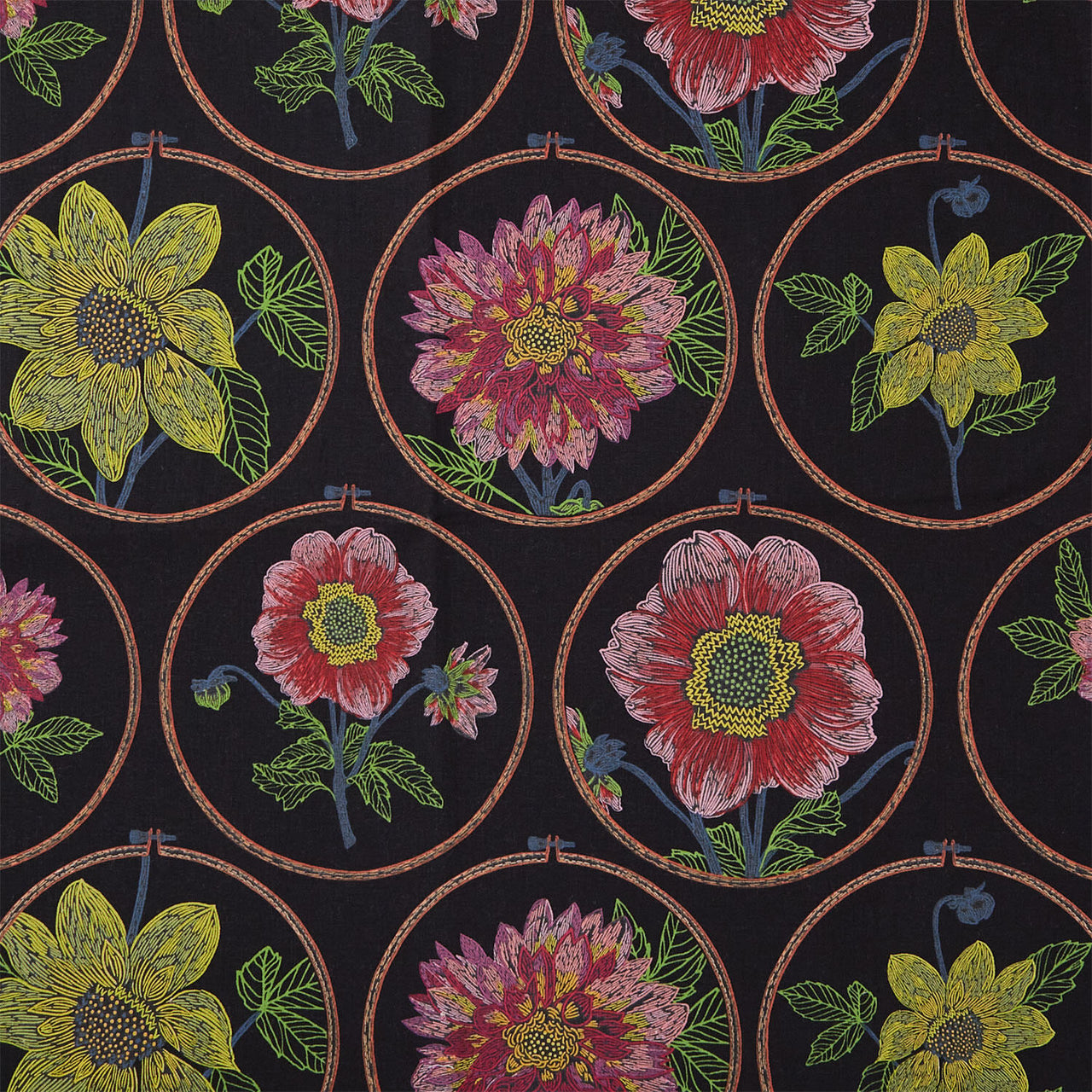 Silhouette - Feeling Hoopful Black Yardage