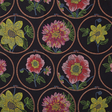 Silhouette - Feeling Hoopful Black Yardage