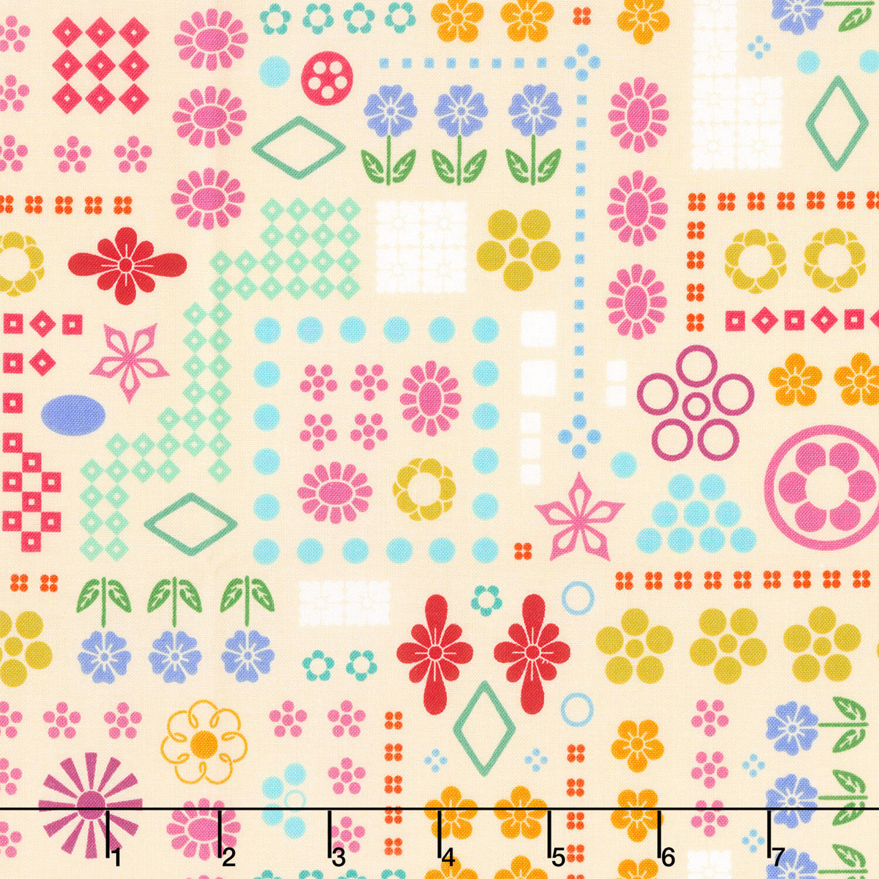 Yesterday - High Score Cream Yardage