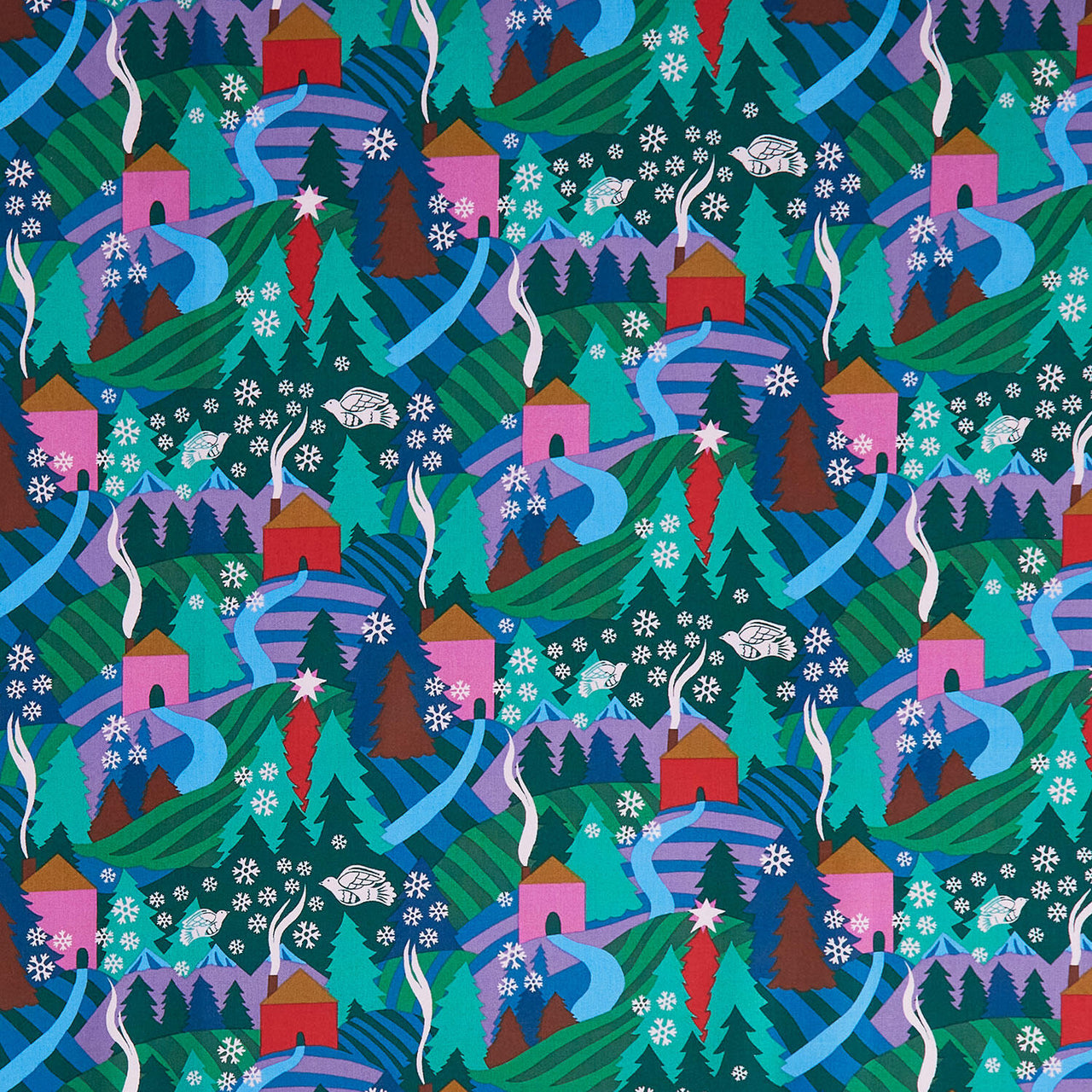 Cozy Christmas - Flurry Evening Yardage