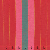 Silver Lining - Ribbons Cherry Metallic Yardage