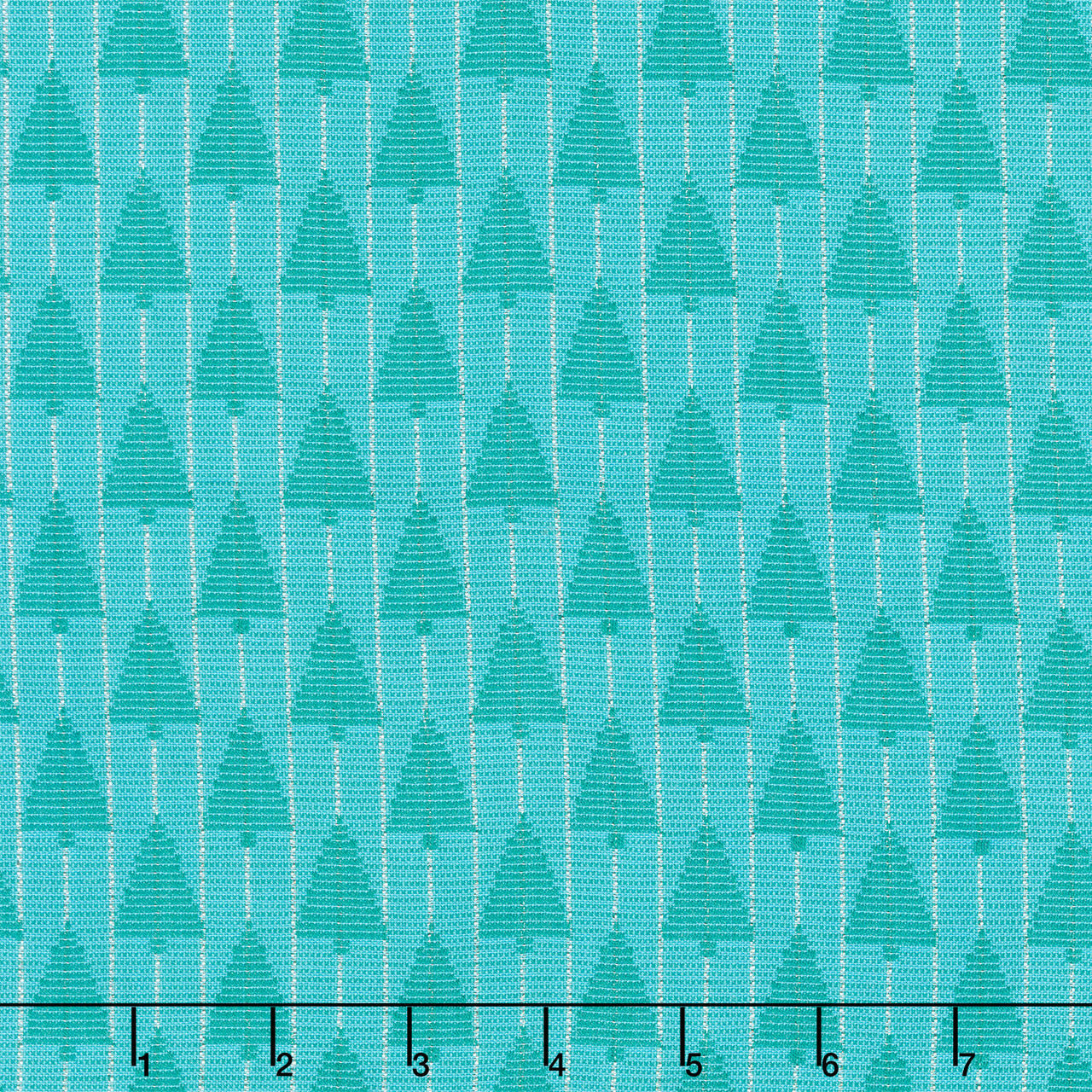 Silver Lining - Tree Farm Turquoise Metallic Yardage