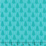 Silver Lining - Tree Farm Turquoise Metallic Yardage