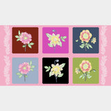 Silhouette - Flower Embroidery Multi Panel