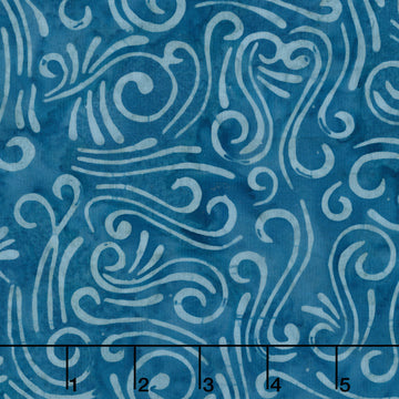 Swirls II Batik 108" Wide Backing - Swirls Blue Storm 108" Wide Backing