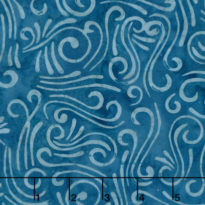Swirls II Batik 108" Wide Backing - Swirls Blue Storm 108" Wide Backing