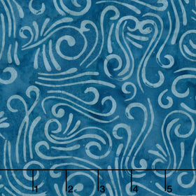 Swirls II Batik 108" Wide Backing - Swirls Blue Storm 108" Wide Backing