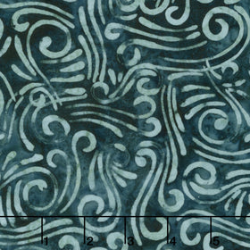 Swirls II Batik 108" Wide Backing - Swirls Dark Teal 108" Wide Backing