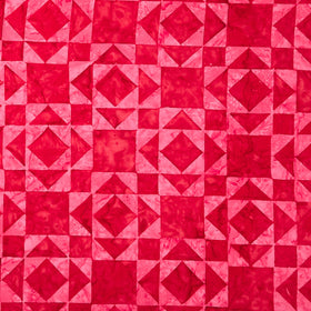 Quilt Blocks - Quilt Block 2 Cheater Print Lipstick Red Yardage
