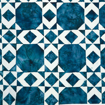 Quilt Blocks - Quilt Block 3 Cheater Print Dark Teal Yardage