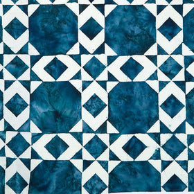 Quilt Blocks - Quilt Block 3 Cheater Print Dark Teal Yardage