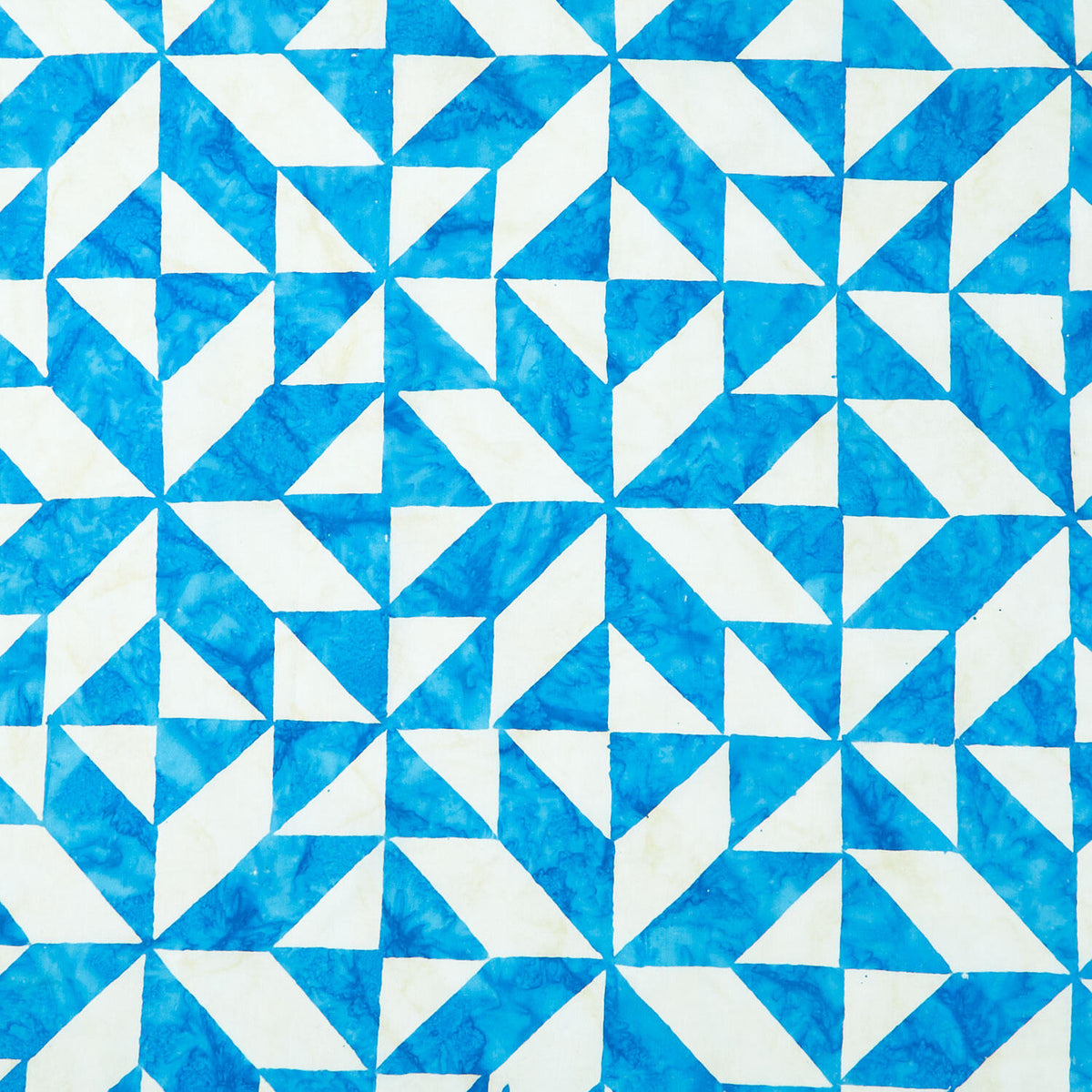 Quilt Blocks - Quilt Block 4 Cheater Print Turquoise Yardage