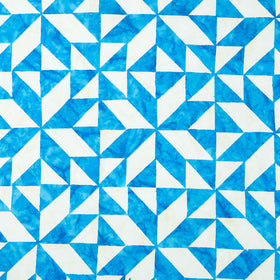 Quilt Blocks - Quilt Block 4 Cheater Print Turquoise Yardage