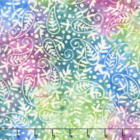 Jasmine Jewels - Vine Citrus Green Yardage