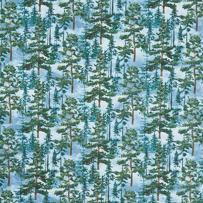 Stonehenge - Eagle Pass Packed Trees Blue Multi Yardage