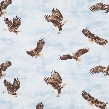 Stonehenge - Eagle Pass Eagles Light Blue Multi Yardage