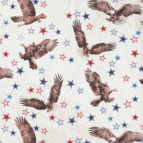 Stonehenge - Stars and Stripes Eagles Beige Multi Yardage