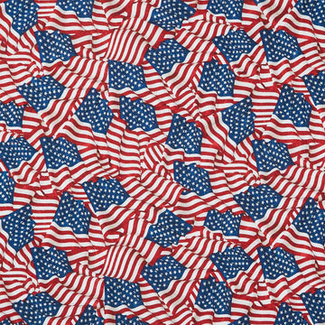 Stonehenge - Stars and Stripes Waving Flags Navy Multi Yardage