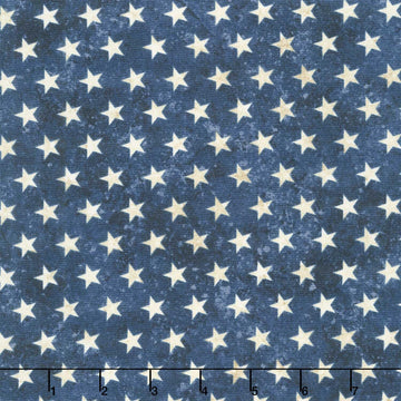 Stonehenge - Stars and Stripes Stars Navy Cream Yardage