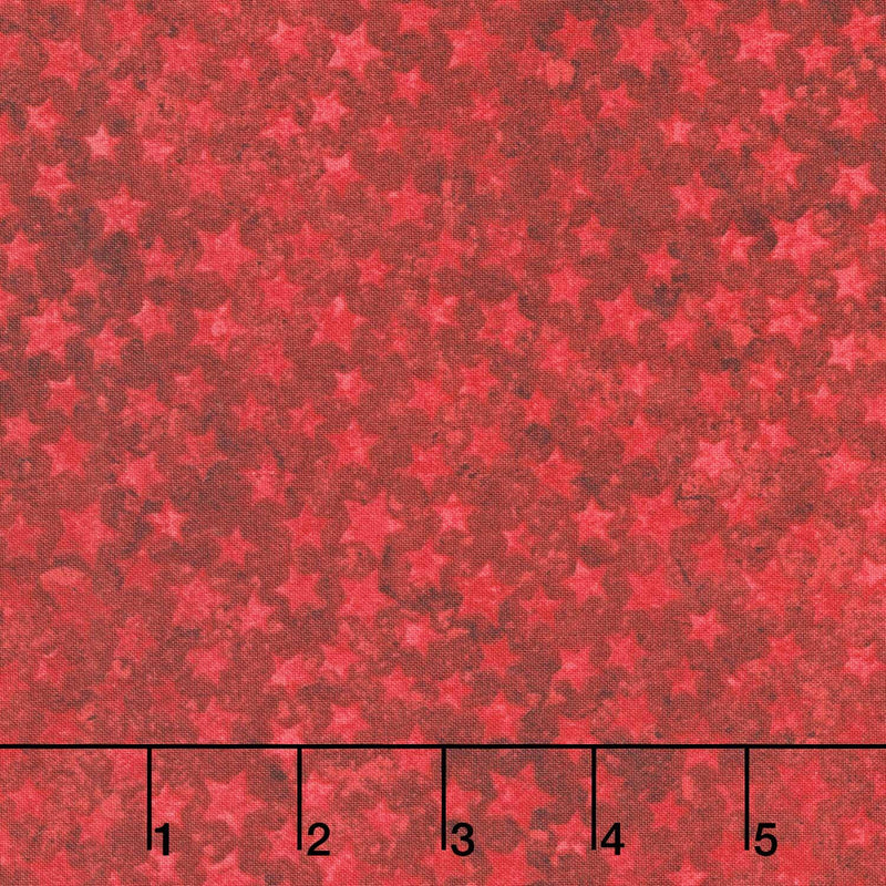 Stonehenge - Stars and Stripes Star Blender Red Yardage