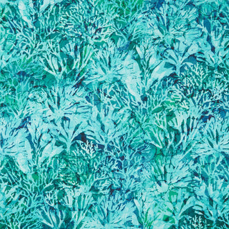 Deep Blue - Multi Coral Teal Multi Yardage