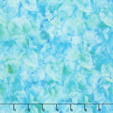 Concerto - Packed Leaves Green/Turq Yardage