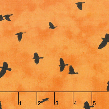 Spellbound - Mini Crows Orange Yardage