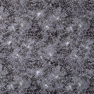 Spellbound - Spider Web Black Multi Yardage
