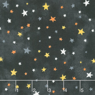 The Boo Crew - Stars Black Multi Yardage