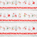 The Christmas Mouse - Border Stripe Gray Multi Yardage