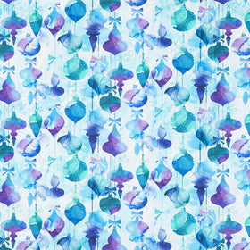 Midwinter Magic - Baubles White Multi Yardage