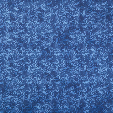 St. Nicholas - Scroll Dark Blue Yardage