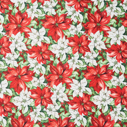 Holiday Joy - Pack Poinsettia Red Multi Yardage