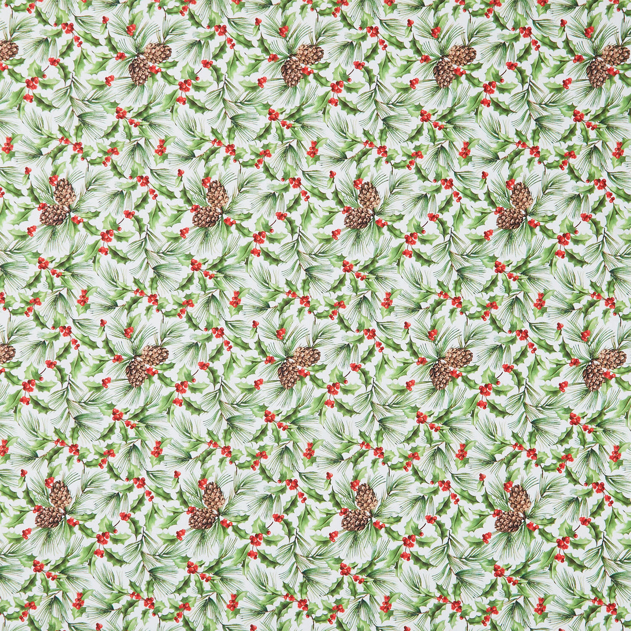 Holiday Joy - Pine And Holly Cream Multi Yardage