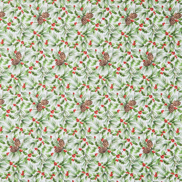 Holiday Joy - Pine And Holly Cream Multi Yardage