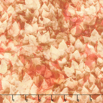 Autumn Breeze - Layered Leaves Light Rust Yardage