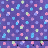 Hugs and Kisses Flannel - Big Hugs Purple Multi Yardage