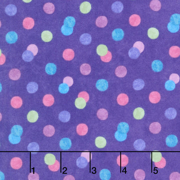 Hugs and Kisses Flannel - Big Hugs Purple Multi Yardage