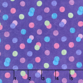 Hugs and Kisses Flannel - Big Hugs Purple Multi Yardage