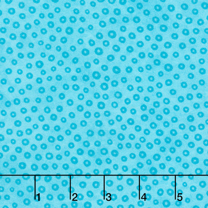 Hugs and Kisses Flannel - Cherrios Turquoise Yardage