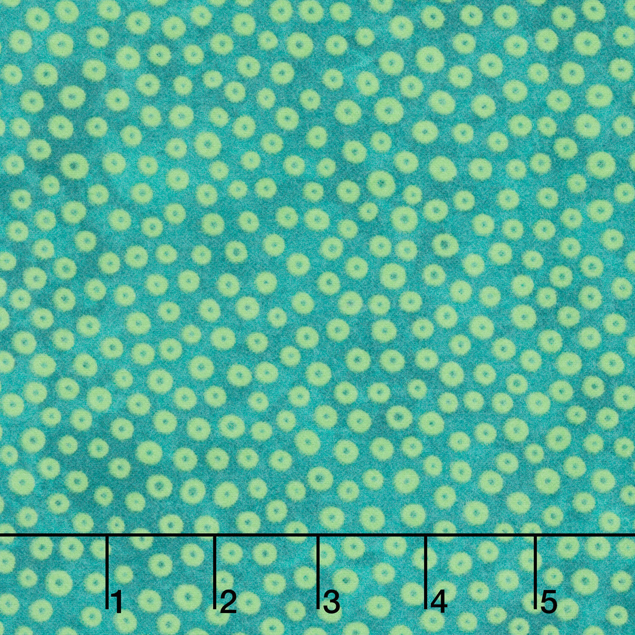 Hugs and Kisses Flannel - Cherrios Green Yardage
