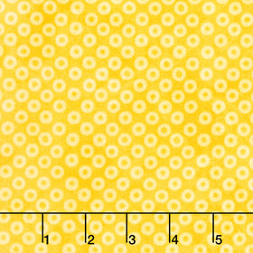 Hugs and Kisses Flannel - Rings Yellow Yardage
