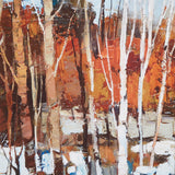 First Snow - Birch Trees Ombre Multi Yardage