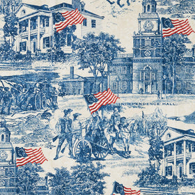 Stonehenge - America 250 Toile Navy Beige Yardage