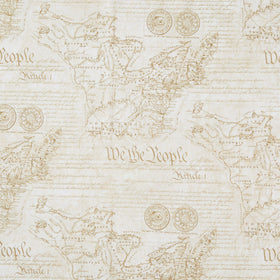 Stonehenge - America 250 Map Beige Yardage