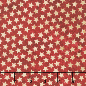 Stonehenge - America 250 Stars Red-Beige Yardage